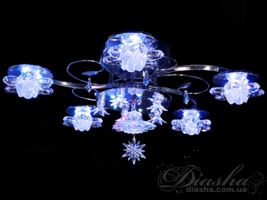 Галогеновая люстра с дополнительной подсветкой