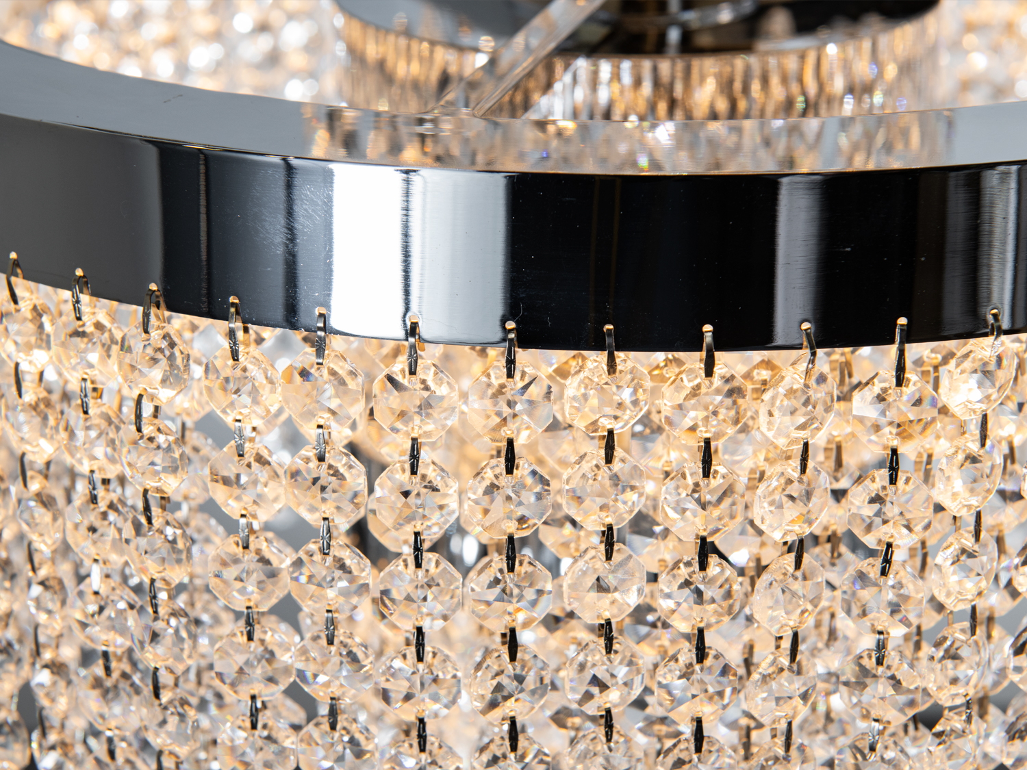 Люстра LED Diasha 376-400CH Хром двохрівнева потужність 70 Вт