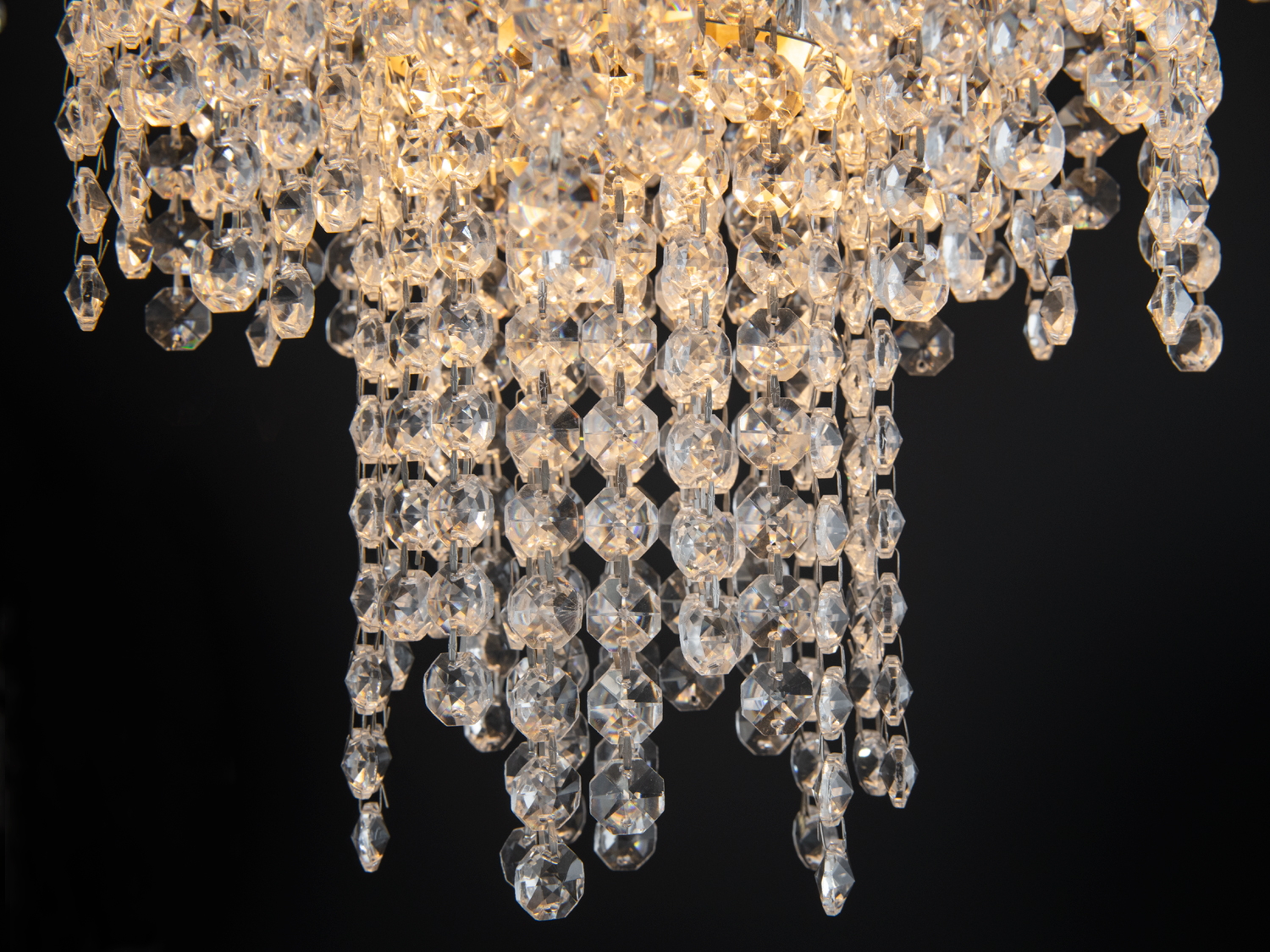 Люстра кришталева стельова Diasha 376 хром 125 Вт каскадна