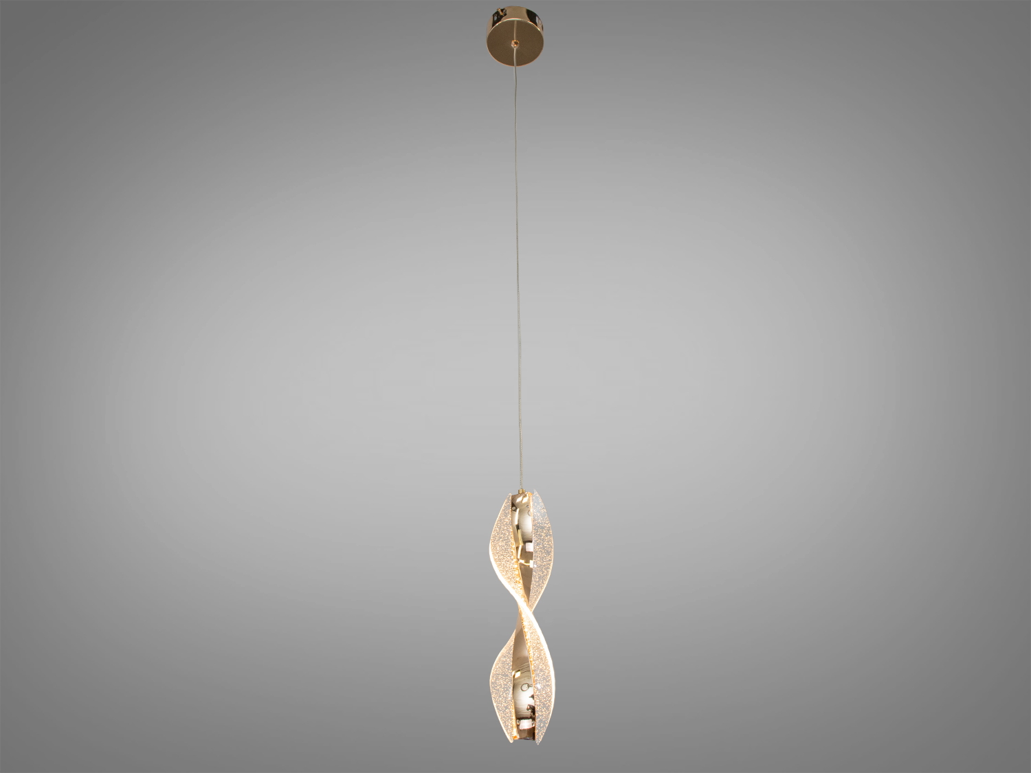 Одинарний LED-підвіс Diasha, 6W, 330 lm, золото. Три температури світла 3200/4100/6000K, керування вимикачем, акриловий розсіювач, регульована висота.