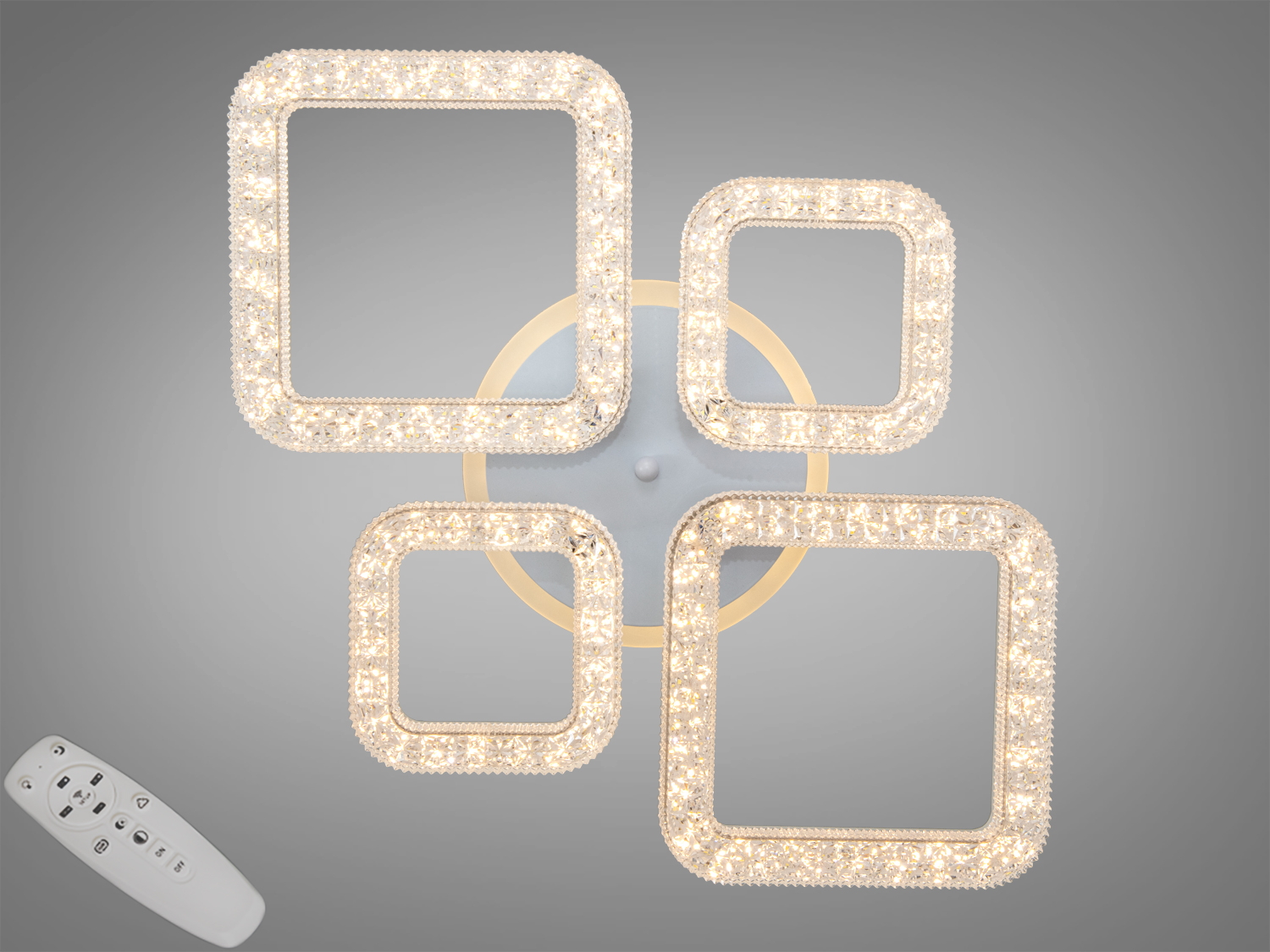 Люстра в гостиную акриловая 5179/2+2WH, современный дизайн, яркое светодиодное освещение, гармония интерьера, уют для домов Днепра