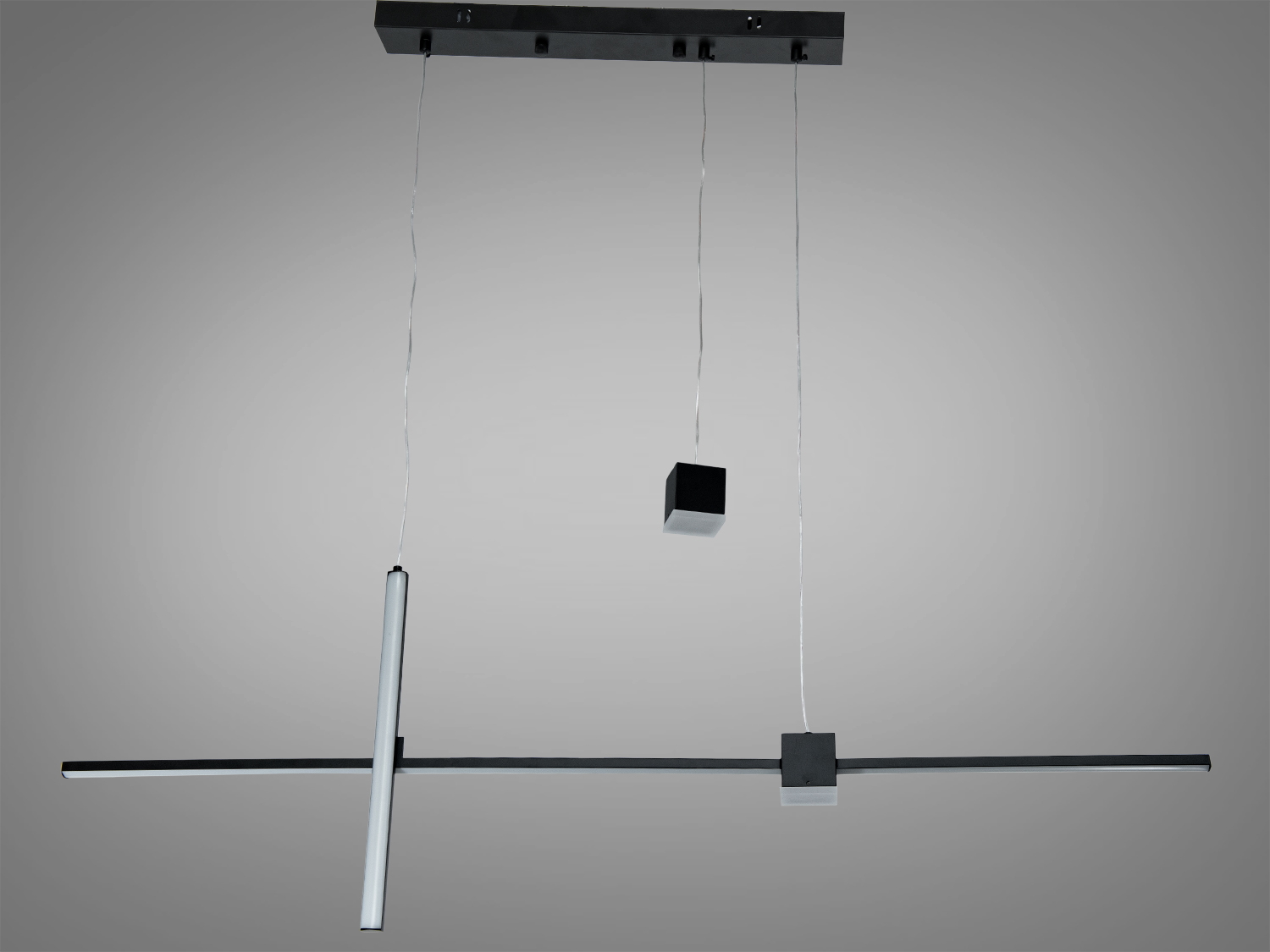 Підвісна люстра LED Diasha чорна 27 Вт 5 м²