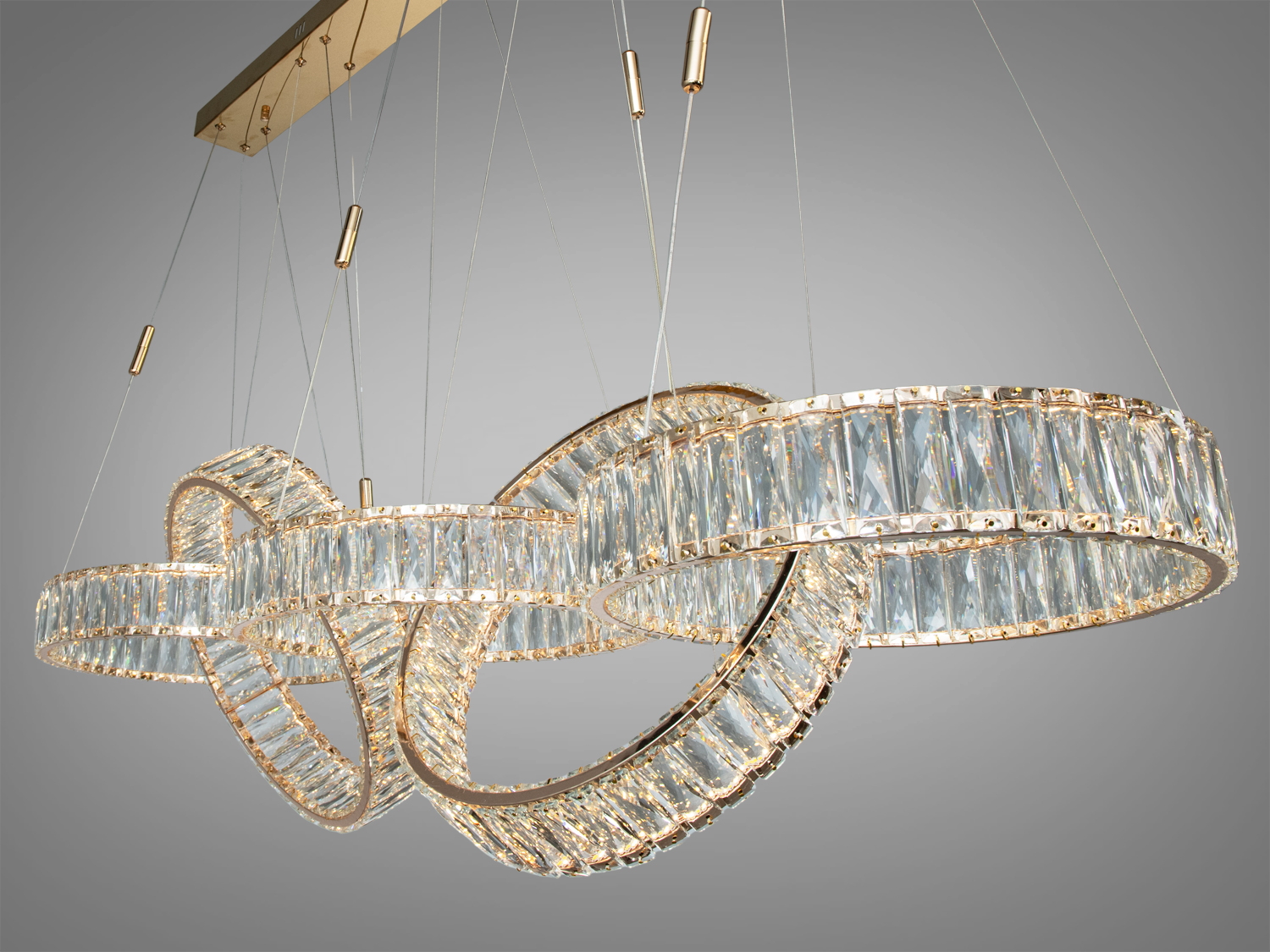 Светодиодная люстра 523/400x5CH Diasha хром, современный дизайн, атмосфера уюта, жилое пространство в Киеве