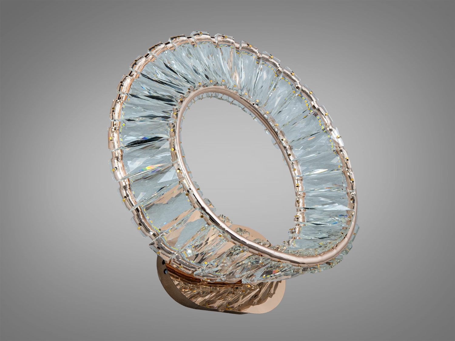 Настінний кришталевий LED бра 42 Вт золото