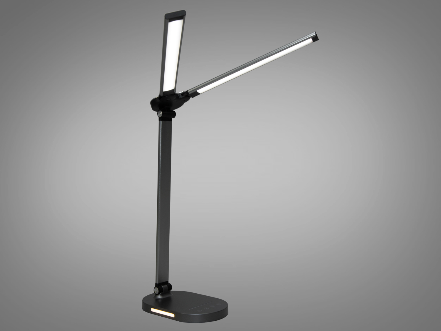 Настільна лампа складається як трансформер, що робить її компактною при транспортуванні та зручною у використанні.