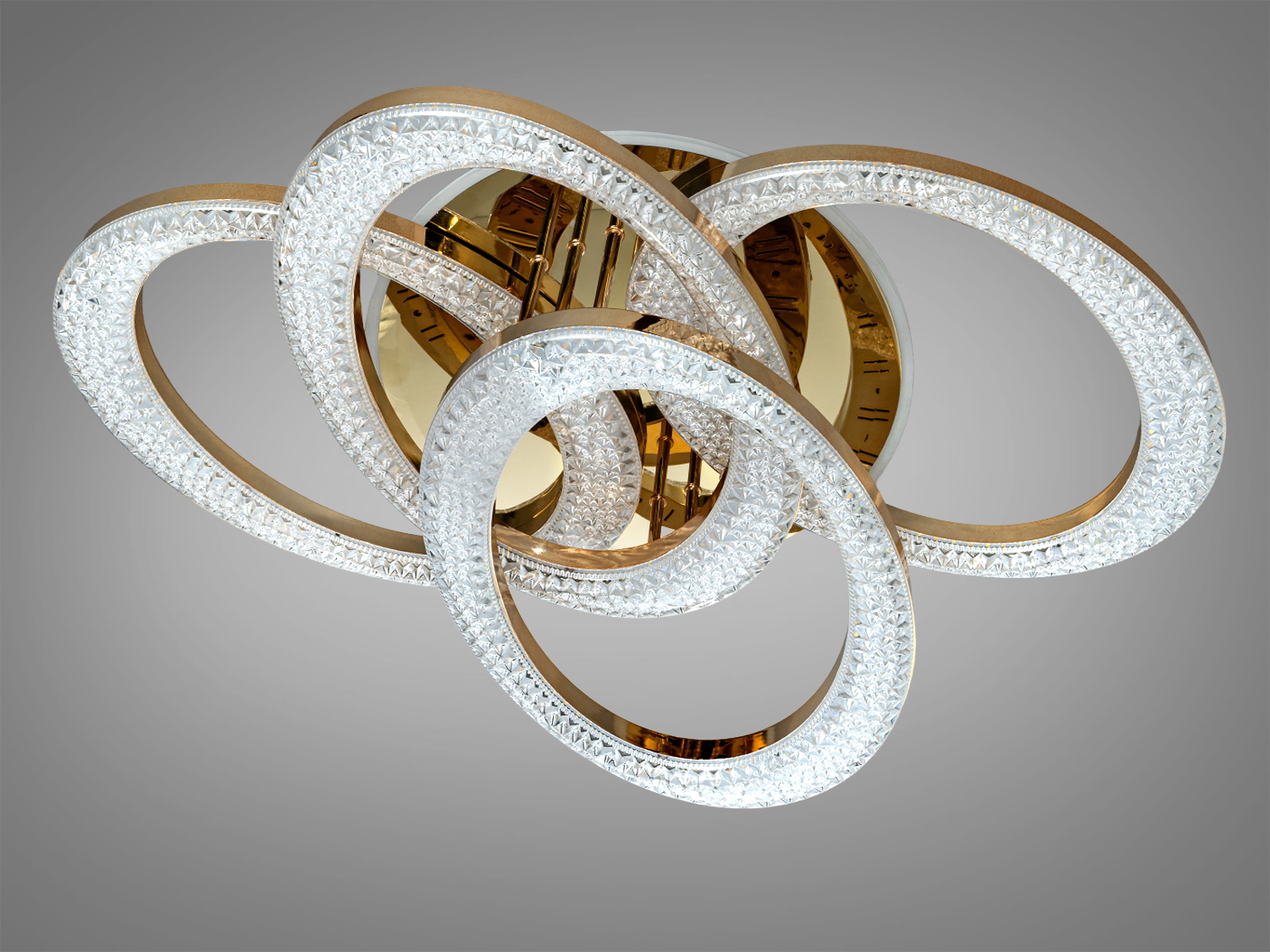 Люстра стельова LED чорна 54 Вт з пультом