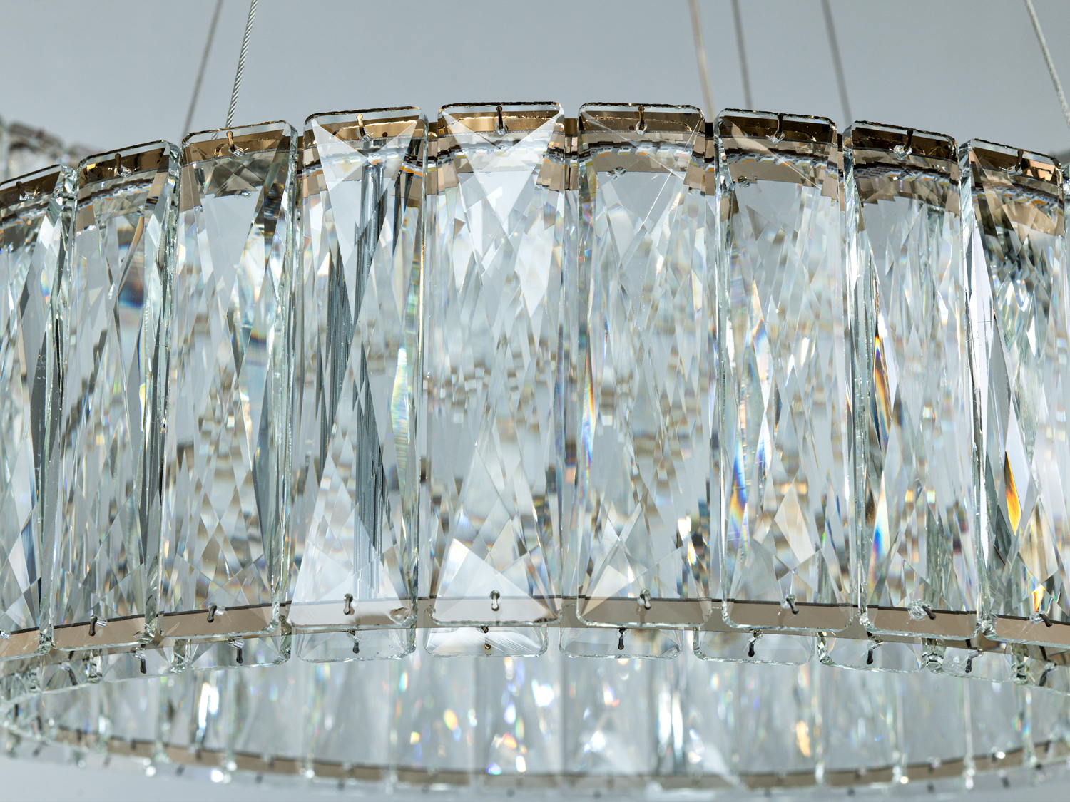 Кришталева люстра LED золото 105Вт пульт