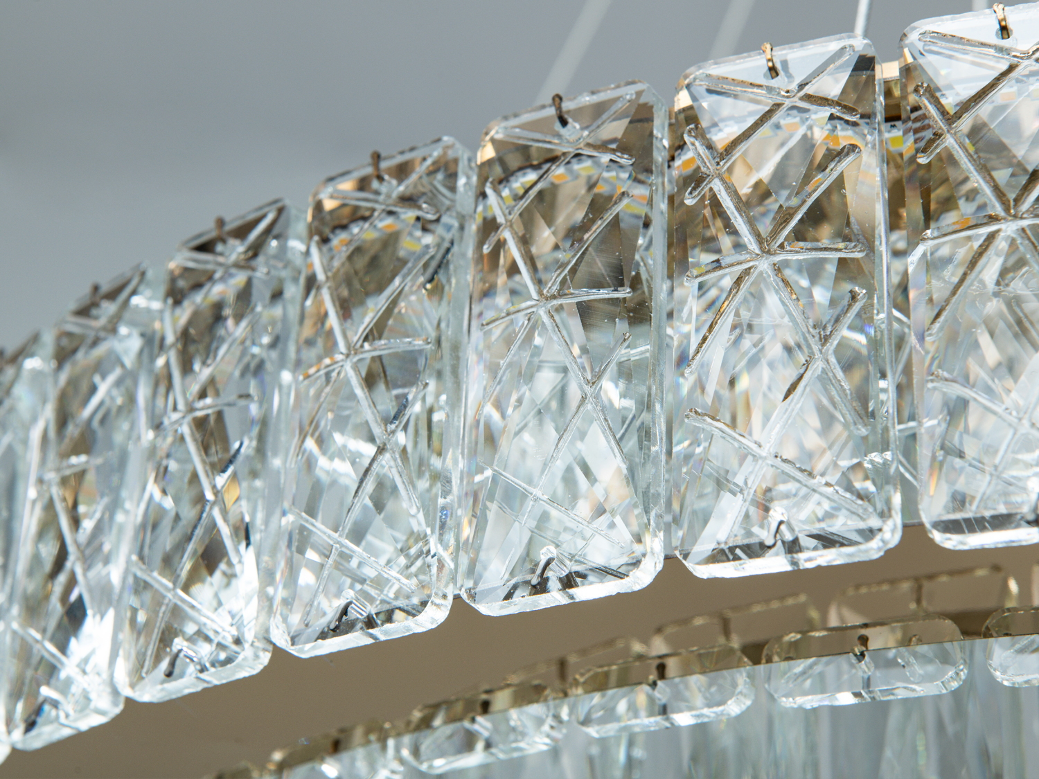 Кришталева люстра LED золото 105Вт пульт