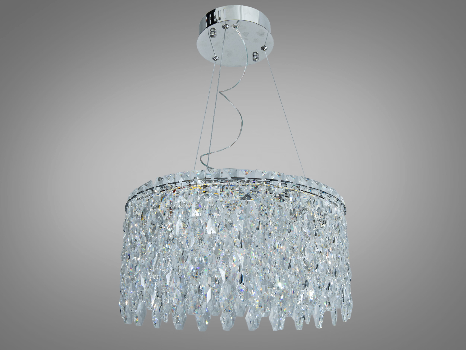 Підвісна люстра LED хром 52Вт 3200–6500К 2860 лм