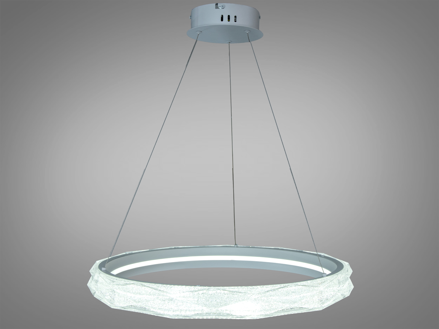 Підвісний світильник з тросовим монтажем, що підходить для високих стель.