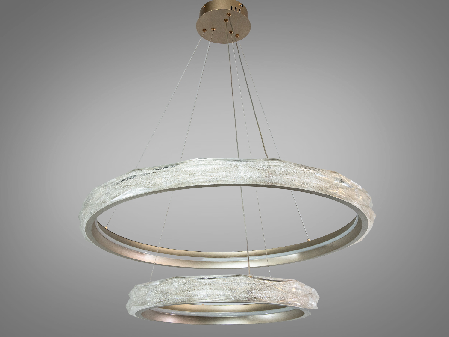 Підвісна люстра LED Diasha золото 200 Вт з пультом