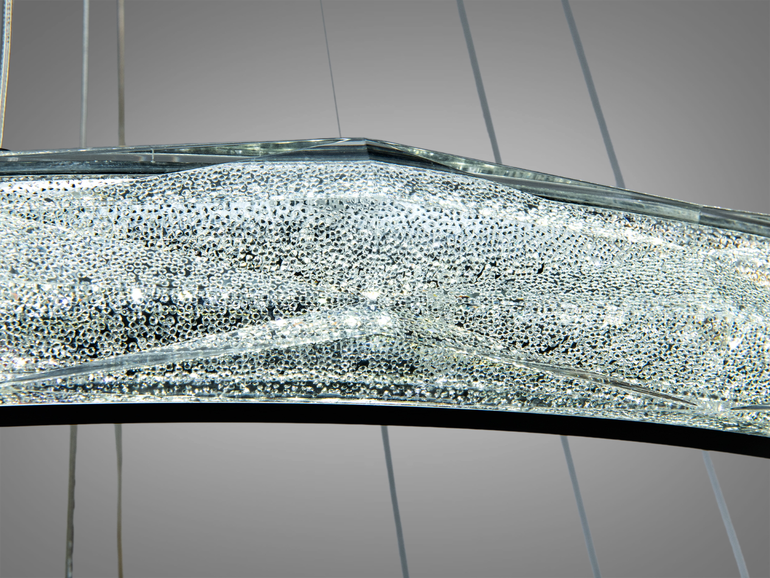 Підвісна люстра Diasha LED чорна 3 кільця 250 Вт