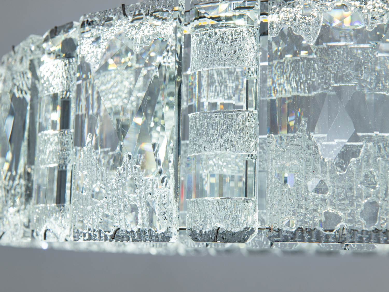 Підвісна кришталева люстра LED хром 55 Вт пульт