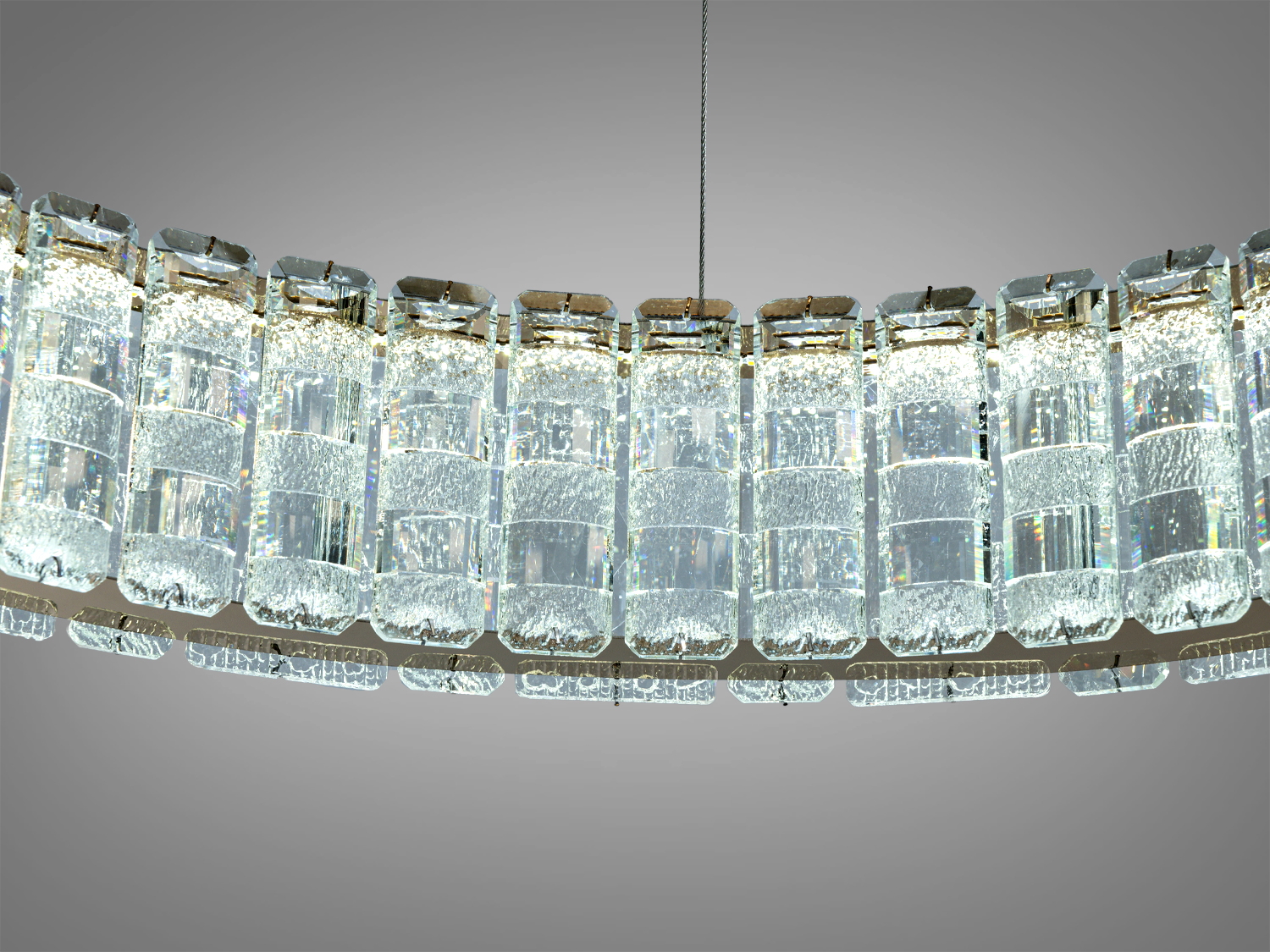 Підвісна люстра Diasha золото кришталь 68Вт LED