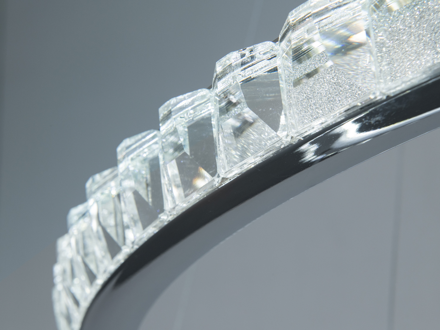 Люстра LED підвісна Diasha хром 3 кільця 185W