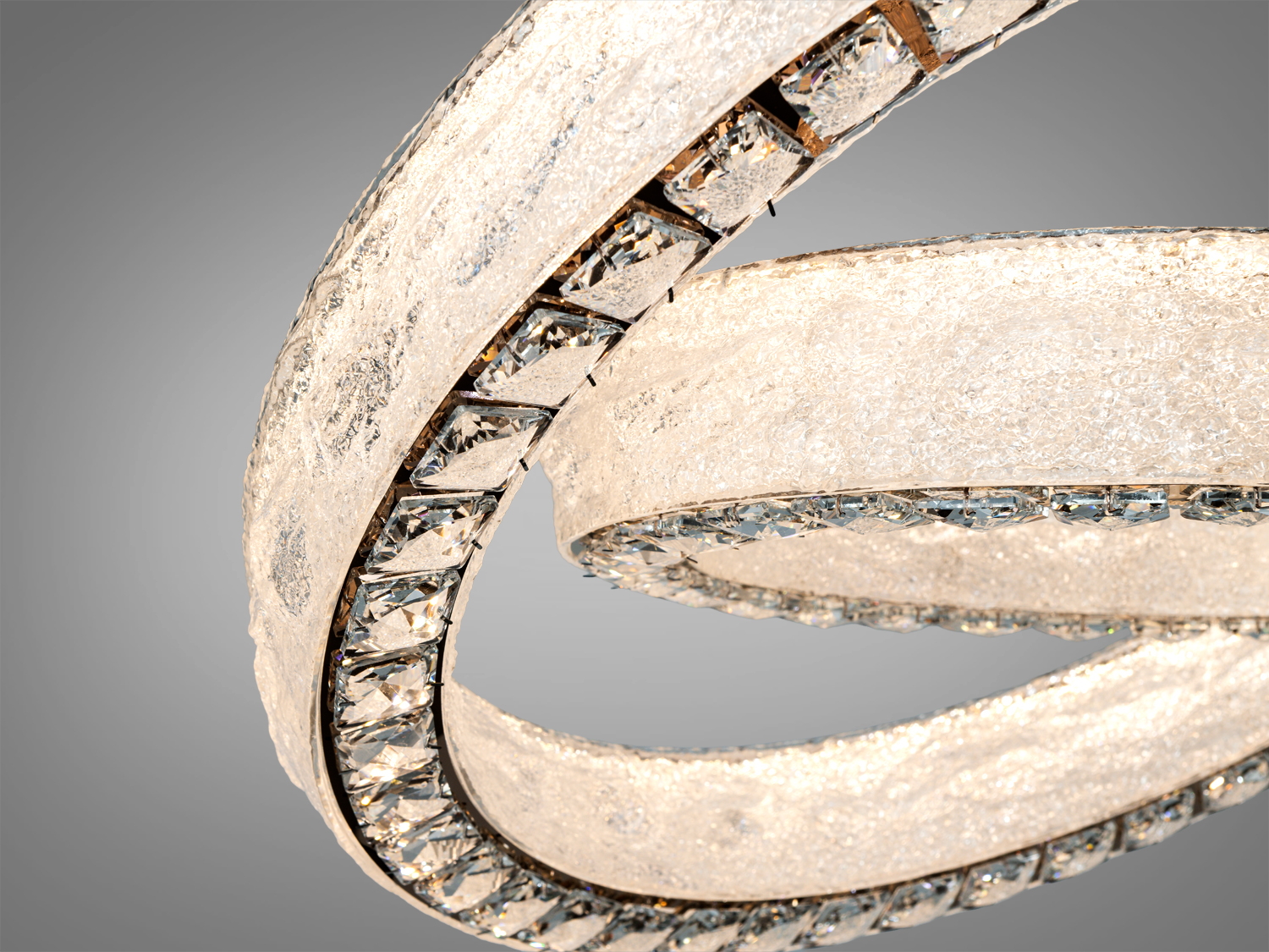 Підвісна LED люстра золото 105Вт пульт