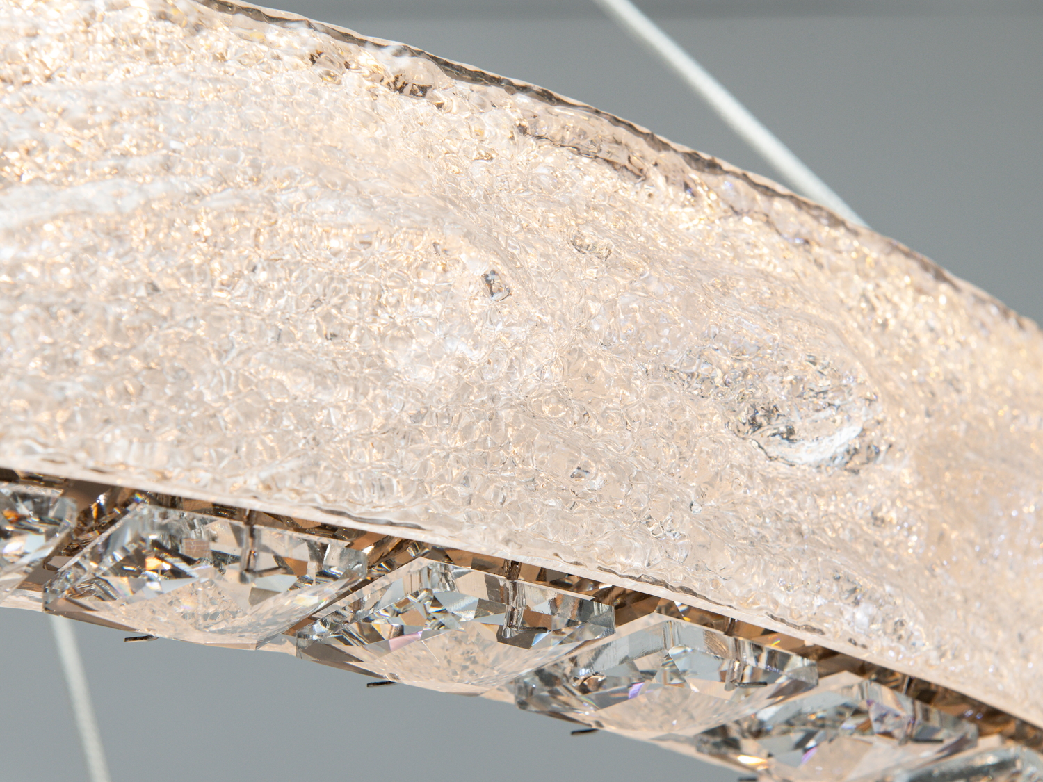 LED підвісна люстра 2 кільця золото 142Вт пульт