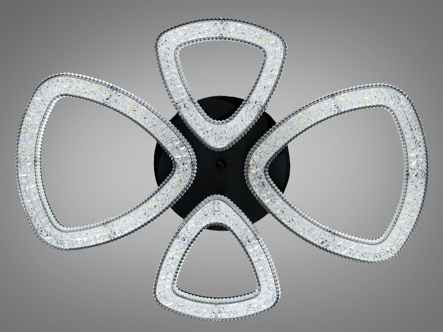 Стельова LED люстра Diasha чорна 53W пульт