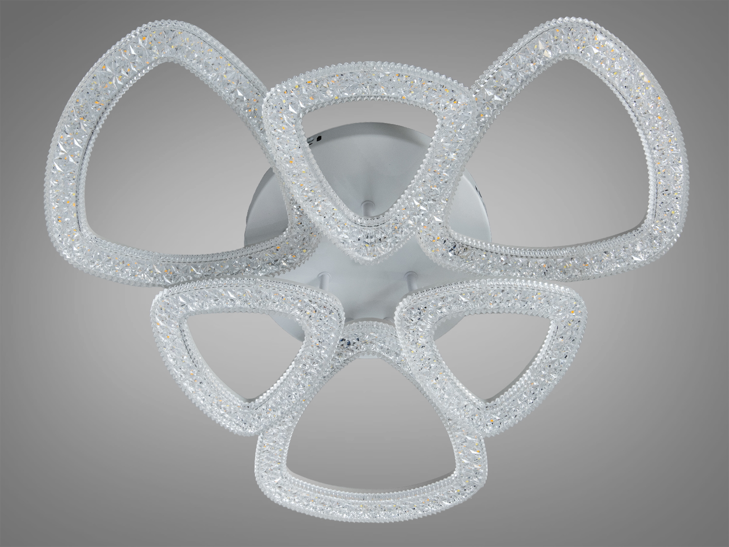 Стельова LED люстра з пультом біла 75W 6 модулів