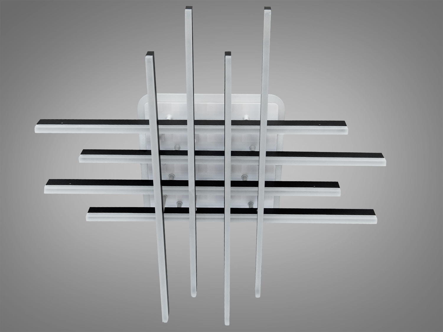 Стельова LED люстра Diasha чорна 136 Вт з пультом