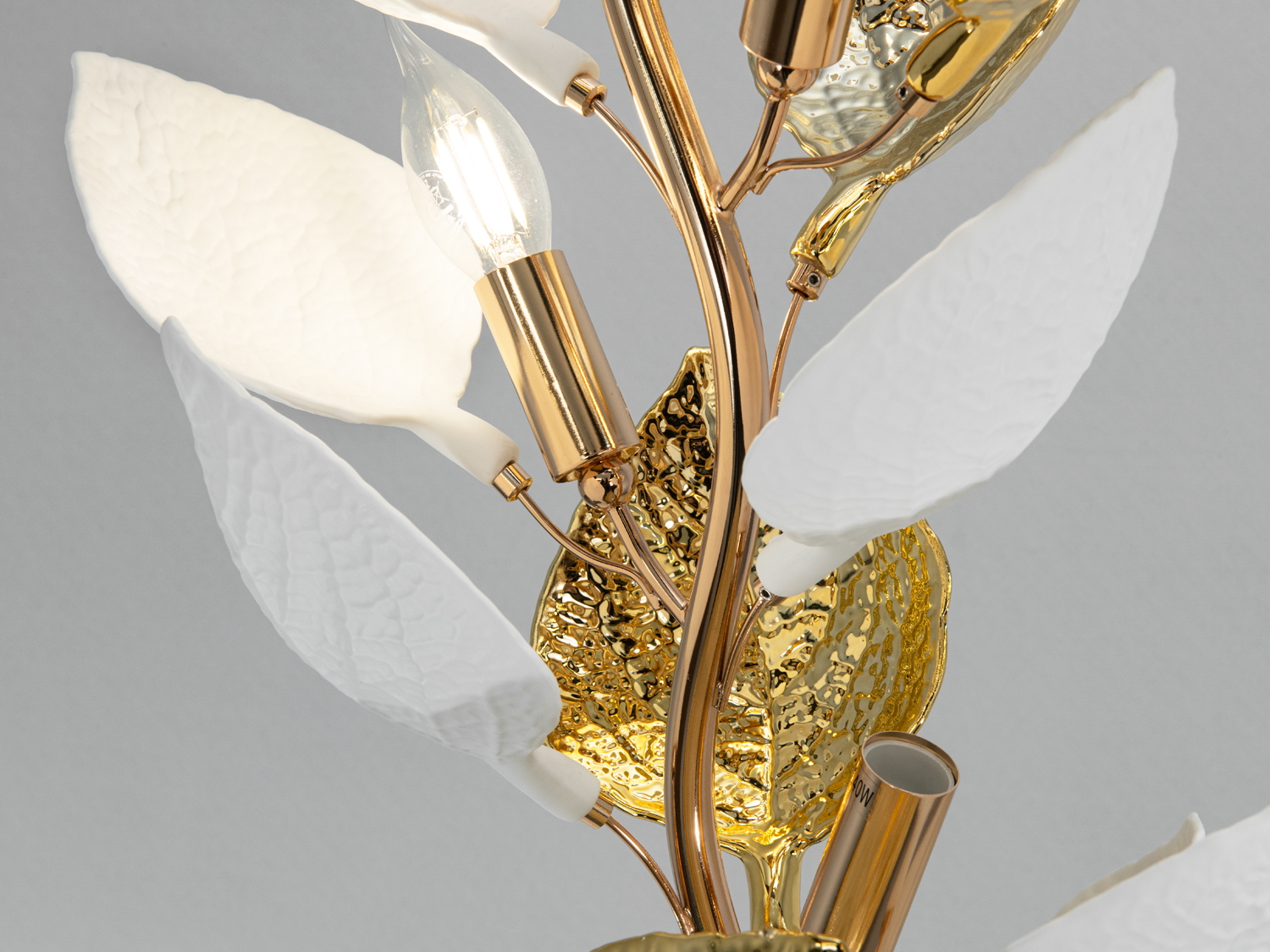 Торшер золото 6 ламп керамічні елементи