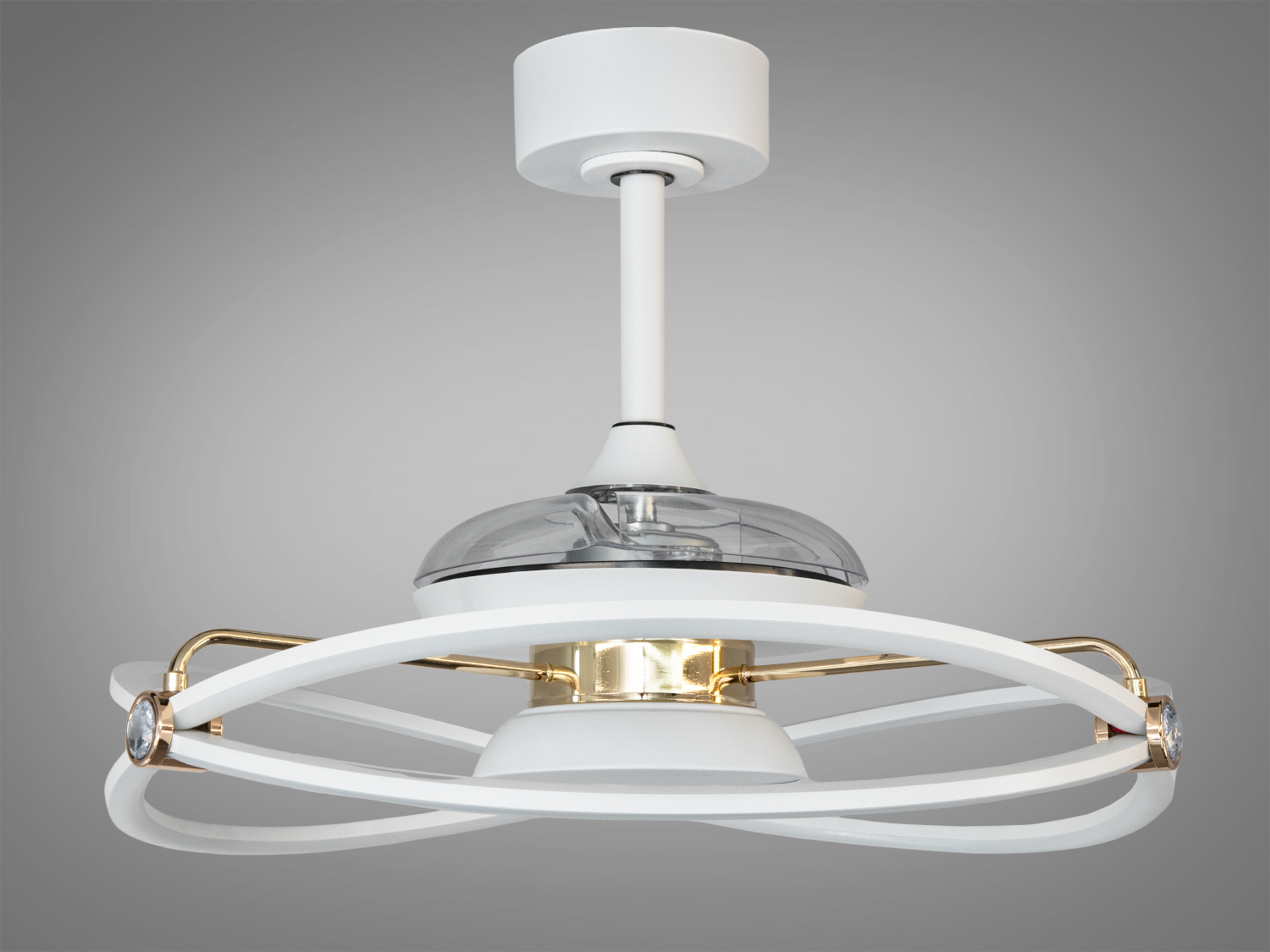 Стельовий світильник із прозорим куполом і LED-кільцями. Підходить для монтажу в будь-якій кімнаті.