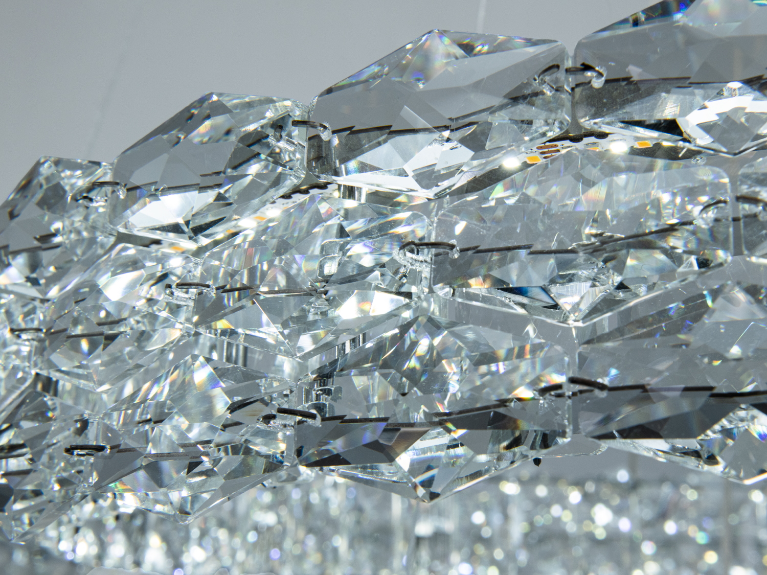 Люстра LED Diasha хром 70Вт 3 кільця пульт