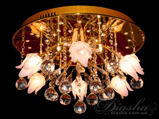 Галогеновая люстра с дополнительной подсветкой