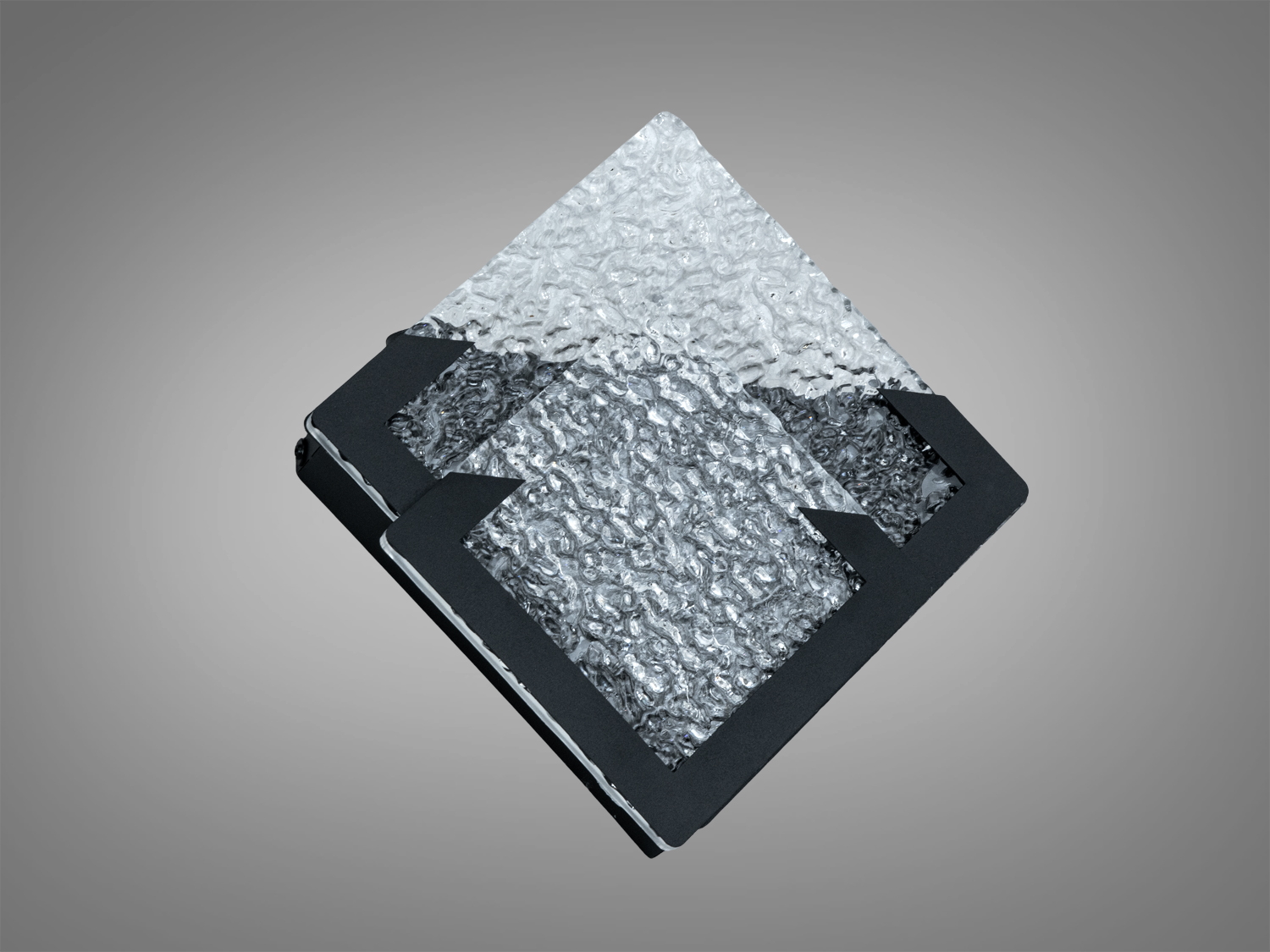 Настінне LED бра Мінімалізм чорне 24 Вт ромб три кольори світла