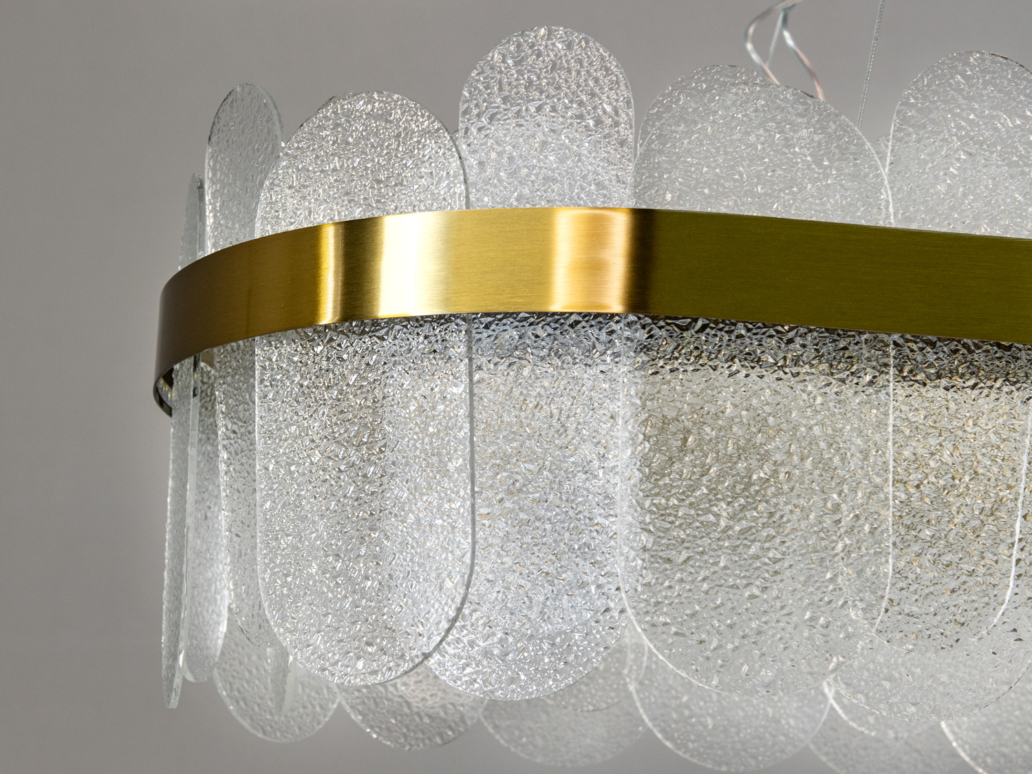 Підвісна кришталева люстра Diasha 803-800x300SGD золото LED 130 Вт