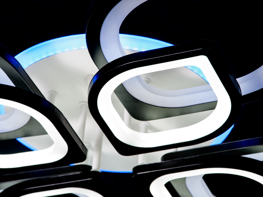 Світлодіодна люстра смарт світильник з пультом, диммером, 150W, чорний