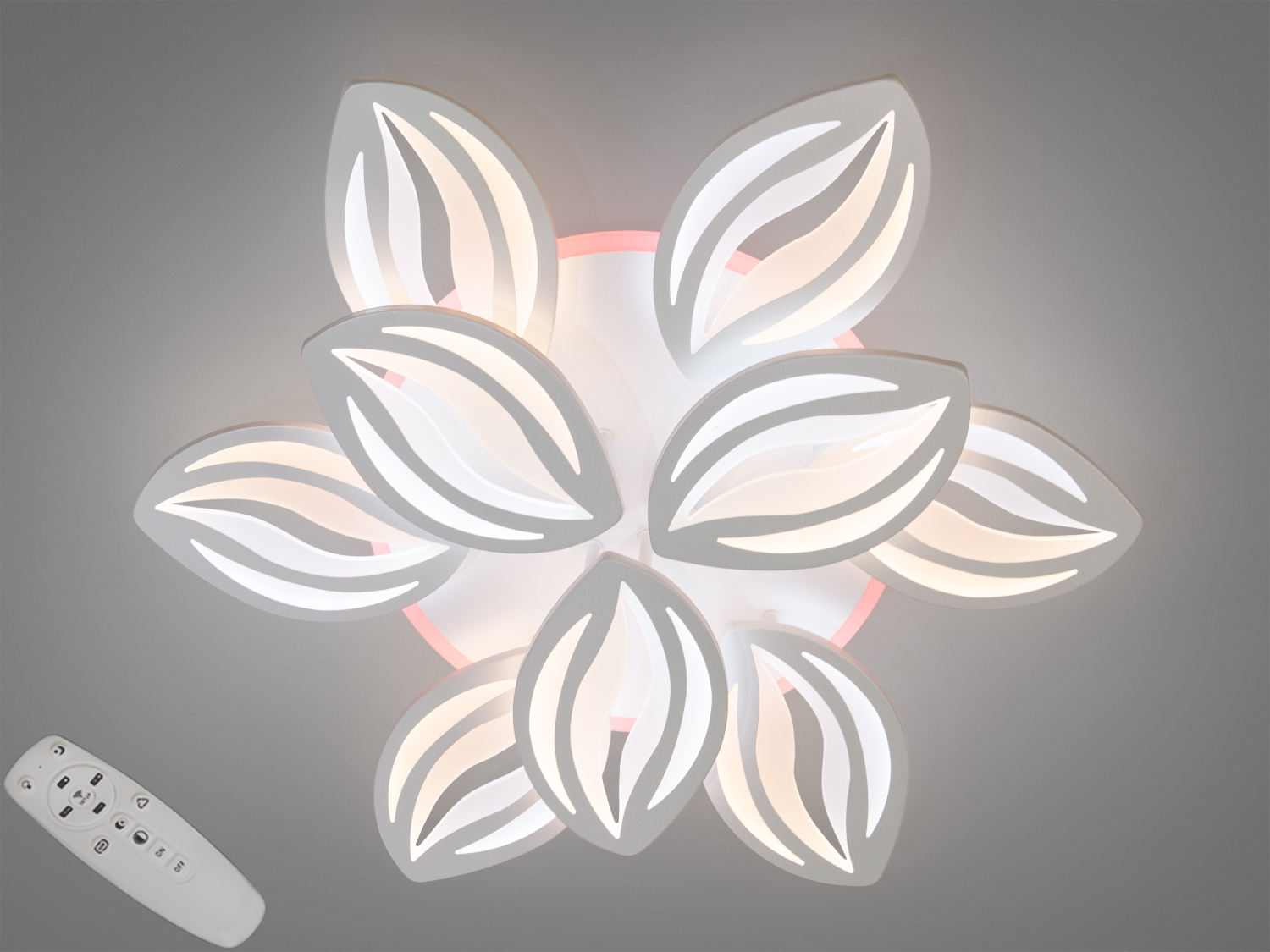 Світлодіодна люстра з диммером та LED підсвічуванням 165Вт — стильне рішення для вашого інтер’єру, що поєднує в собі сучасний дизайн та інноваційні функції.