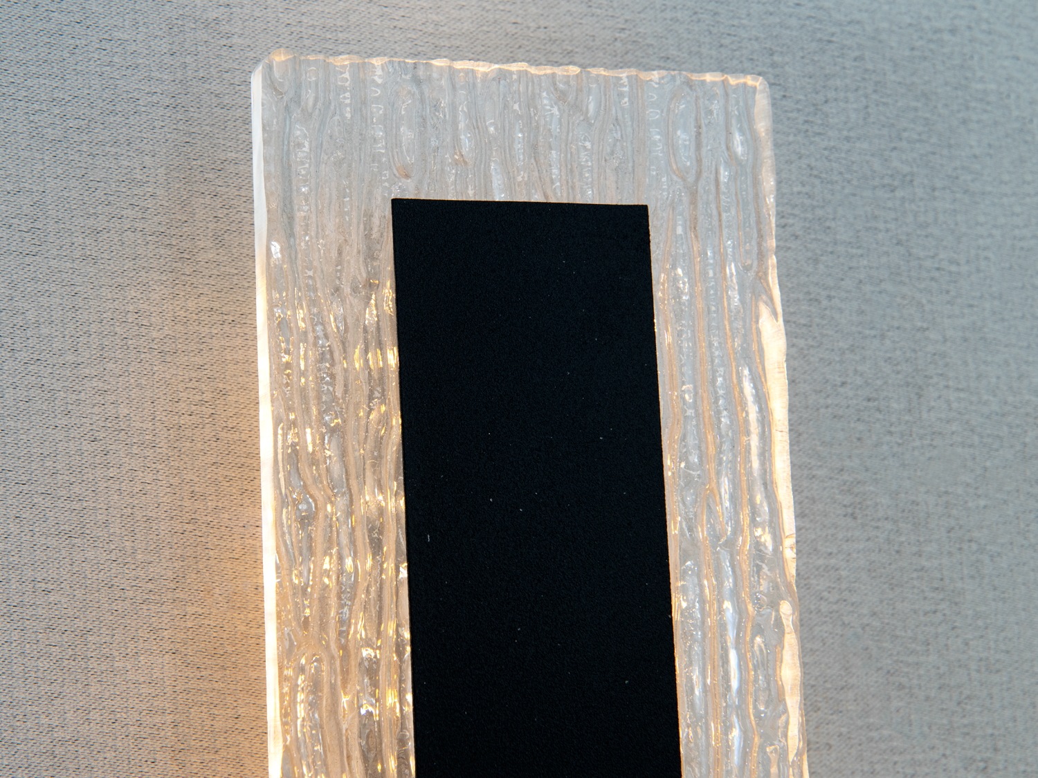 Настінний LED бра-планка 28 Вт чорний скло