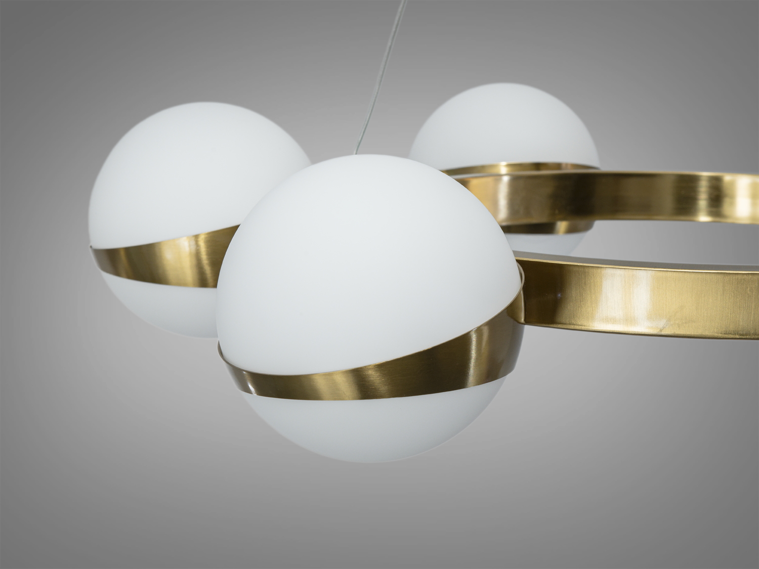 Підвісна люстра Лофт бронза 6 акрилових куль G9