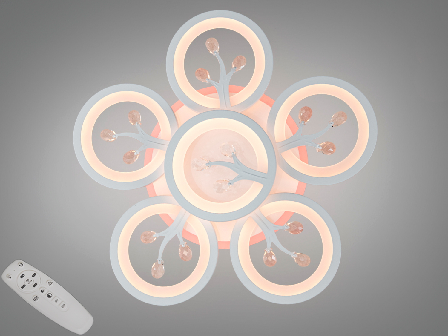 Чорна світлодіодна люстра з пультом, диммером, підсвіткою, 90W. Це елемент декору, який здатний змінити настрій вашого простору та підкреслити його індивідуальність.