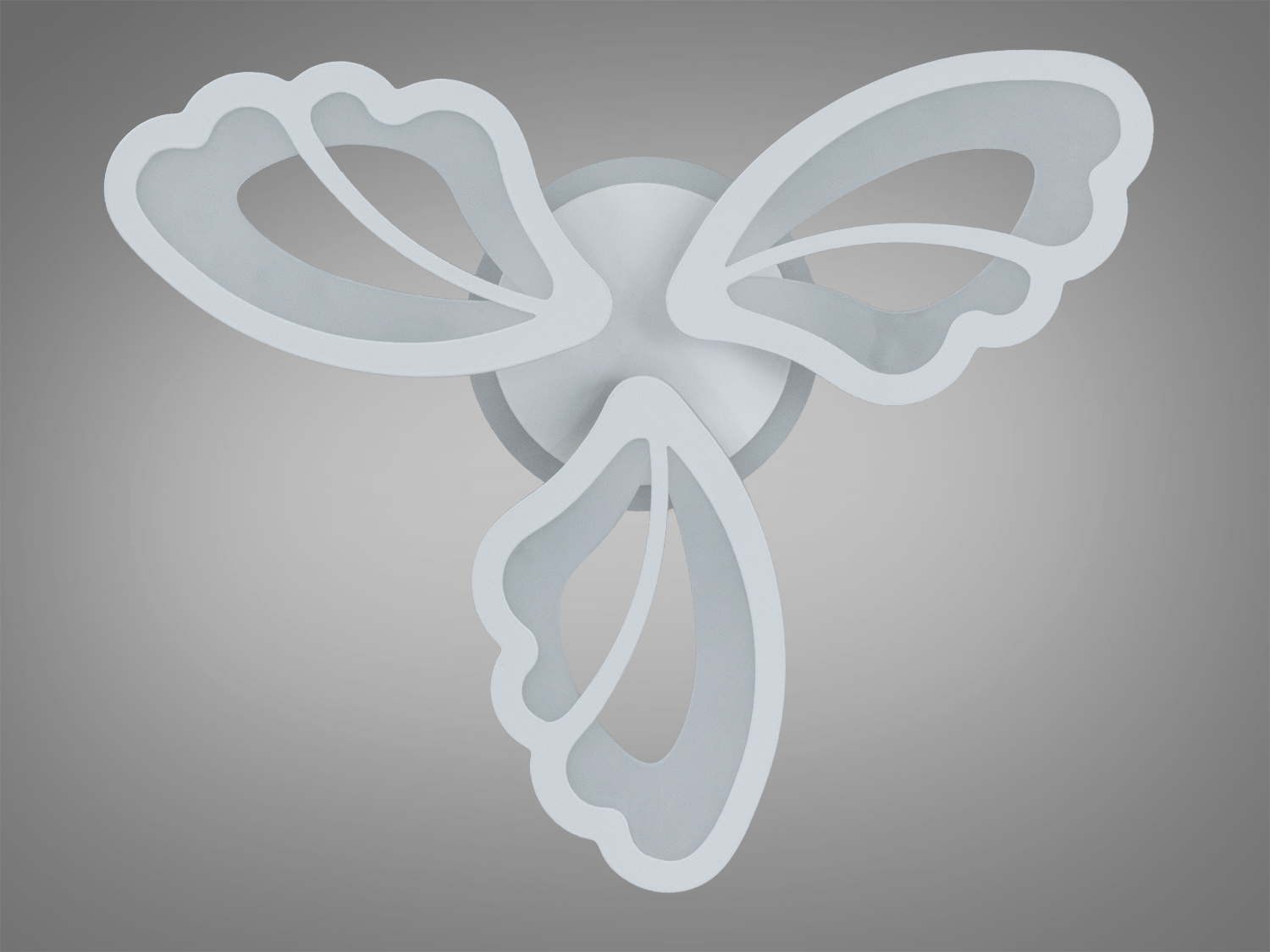 Стельова LED люстра 3 кільця хром 50 Вт пульт 9 м²