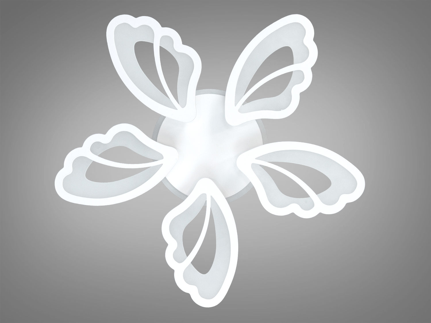 Стельова LED люстра квітка біла 80Вт пульт