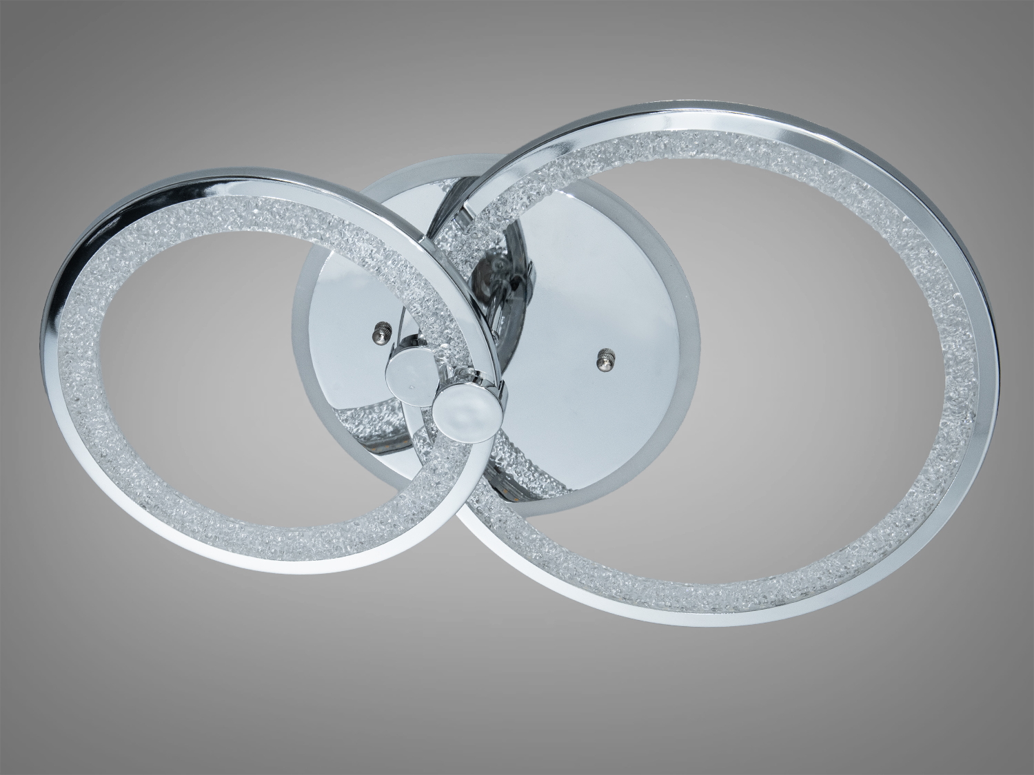 Люстра LED Diasha хром 55W 2 кільця
