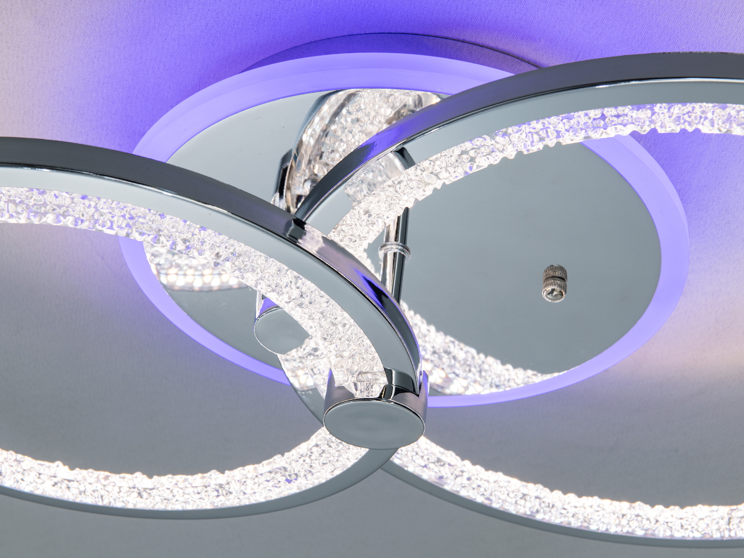 Люстра LED Diasha хром 55W 2 кільця