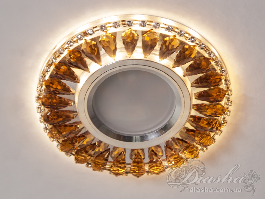 Хрустальный точечный светильник со встроенной LED подсветкой