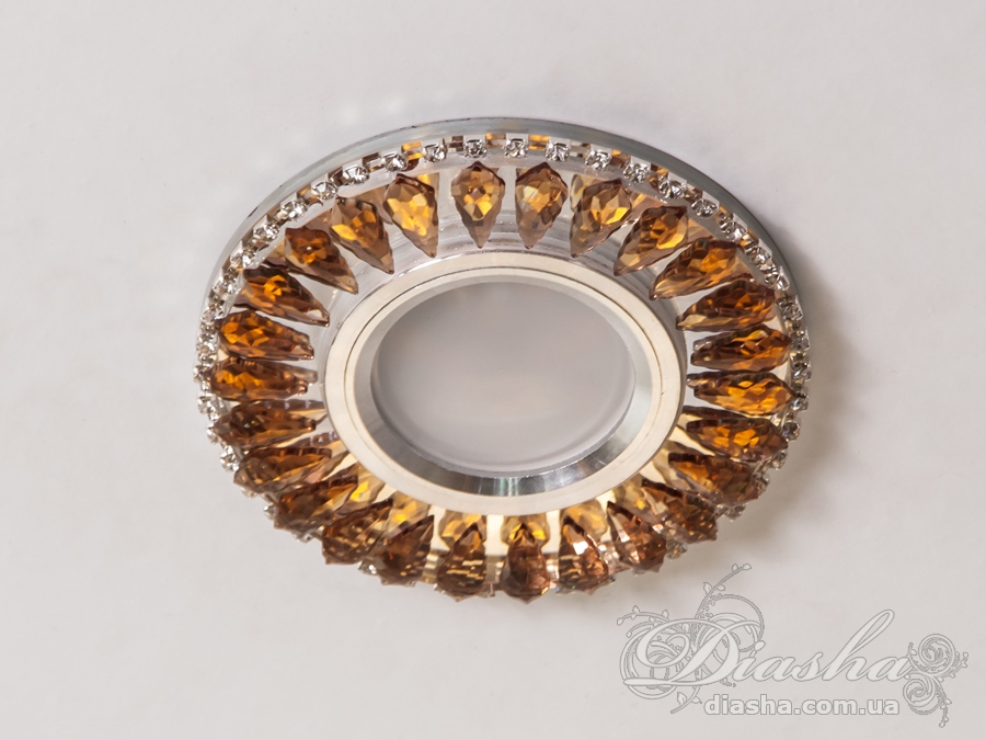 Хрустальный точечный светильник со встроенной LED подсветкой