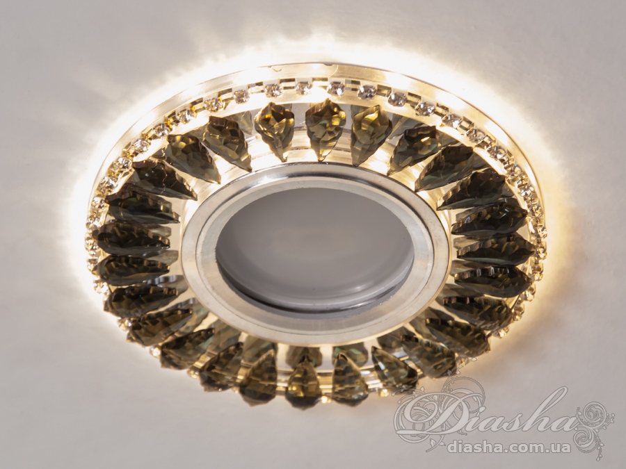 Хрустальный точечный светильник со встроенной LED подсветкой