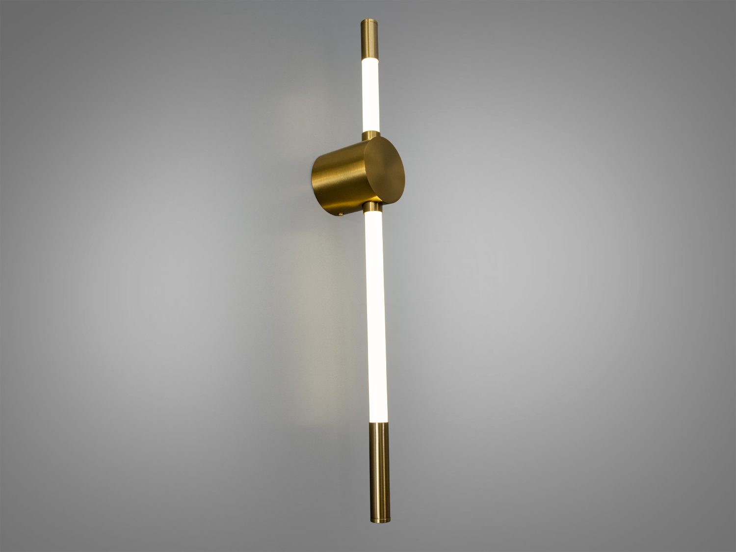 Лінійне LED бра 4 Вт у кольорі золото з нейтральним 4100K. Металевий корпус, вертикальний монтаж, керування настінним вимикачем. Для акцентної підсвітки.