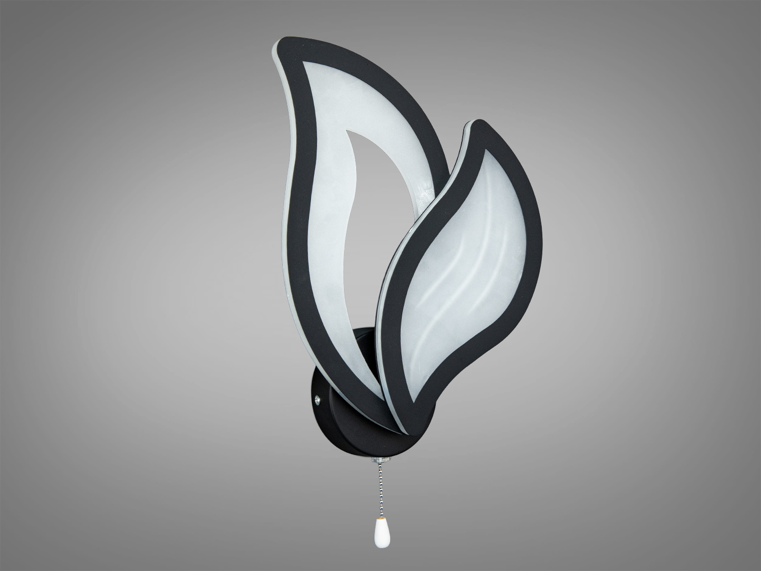 Настінне LED бра Листок чорний 25W