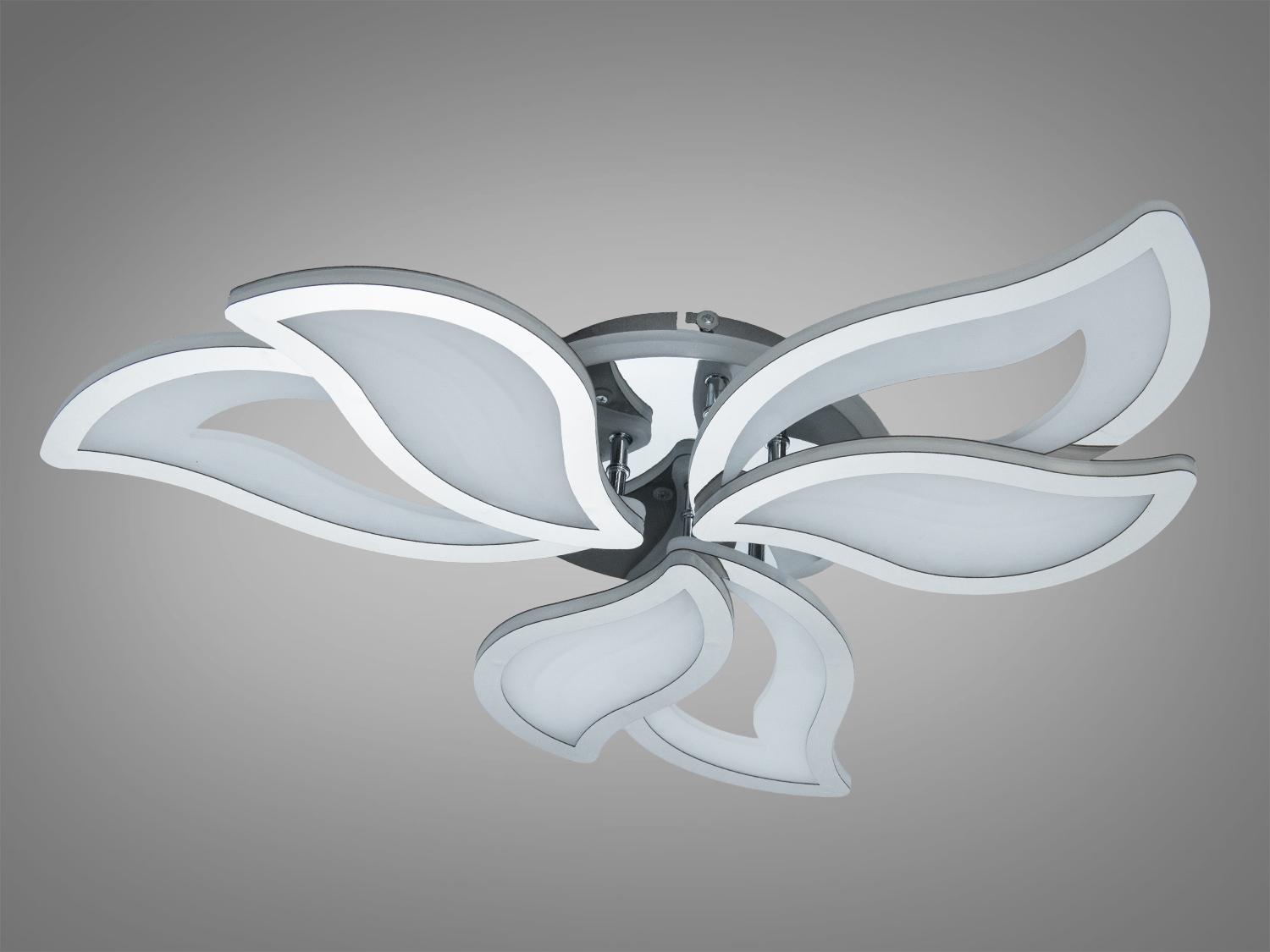 Стельова люстра LED хром 78W пульт димер 3 модулі