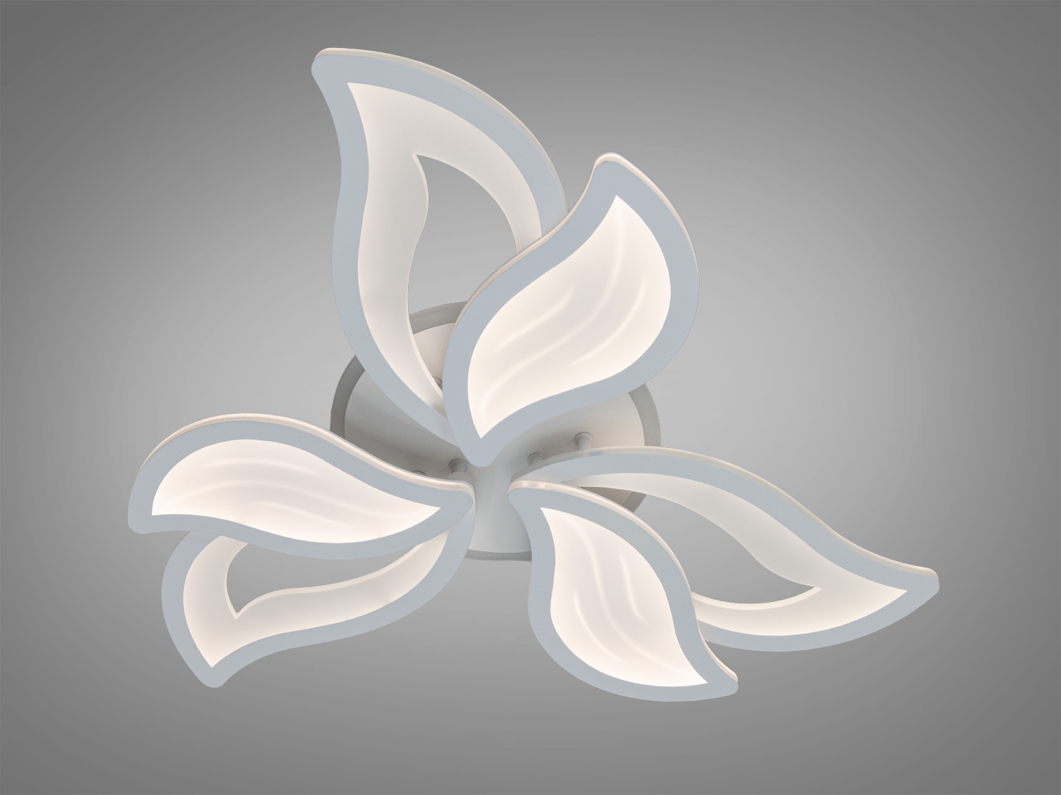 Стельовий світильник у формі пелюсток, виготовлений з легкого матеріалу. Ідеальний для вітальні, забезпечує рівномірне освітлення.