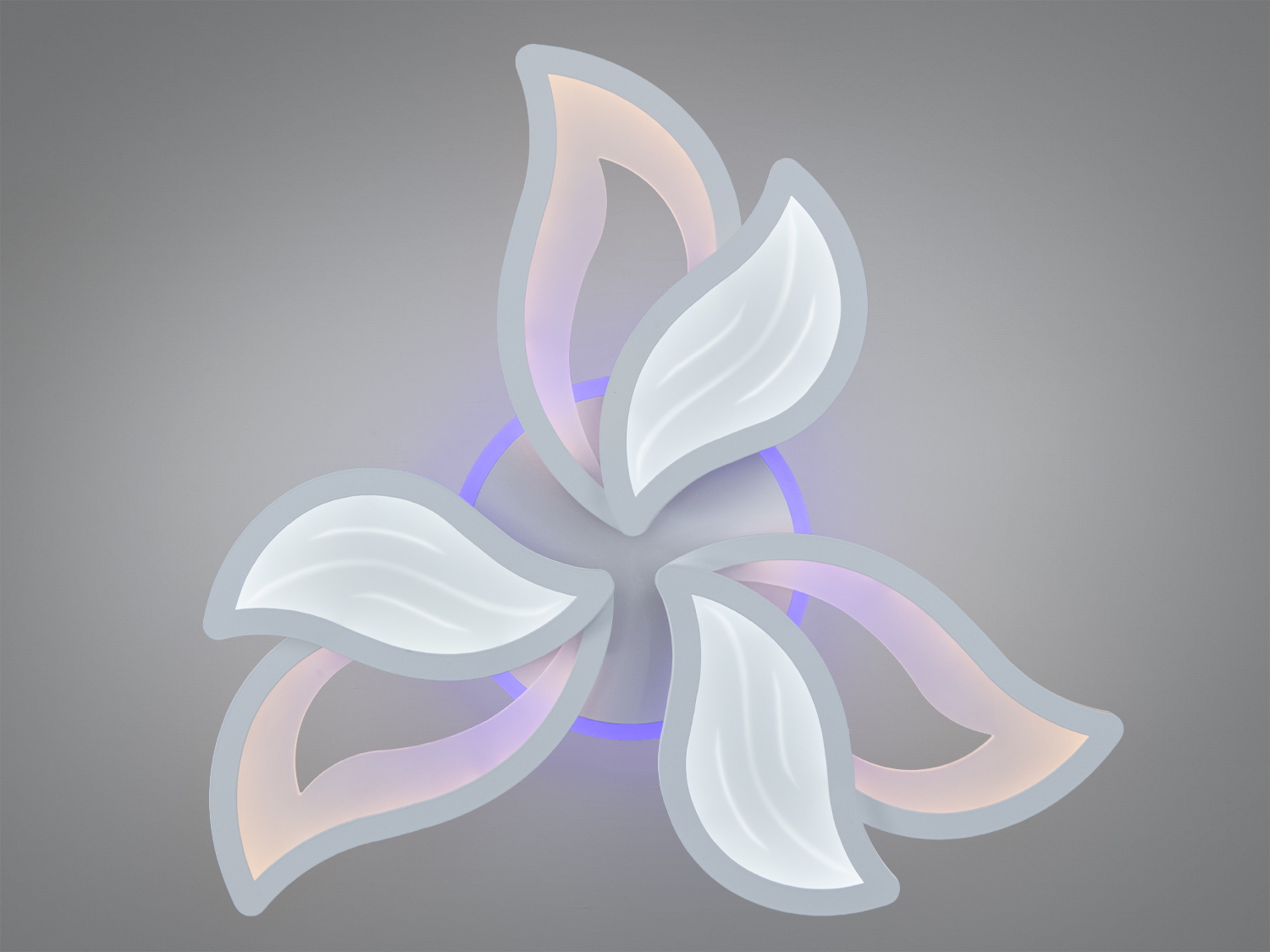 Світлодіодний світильник у формі пелюсток з кольоровим підсвічуванням. Підходить для спальні, створює затишну атмосферу.