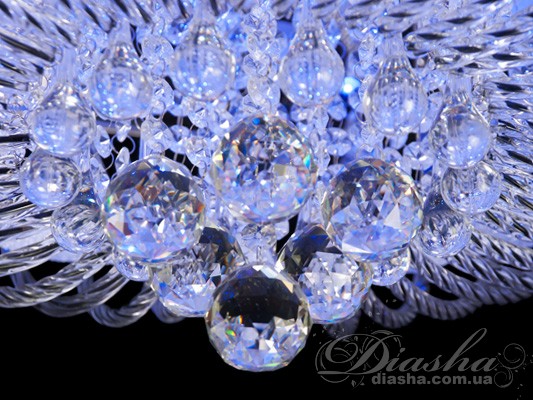 Світлодіодна кришталева стельова люстра