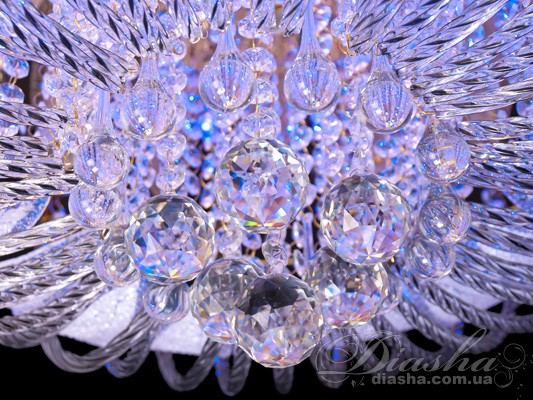Світлодіодна кришталева стельова люстра