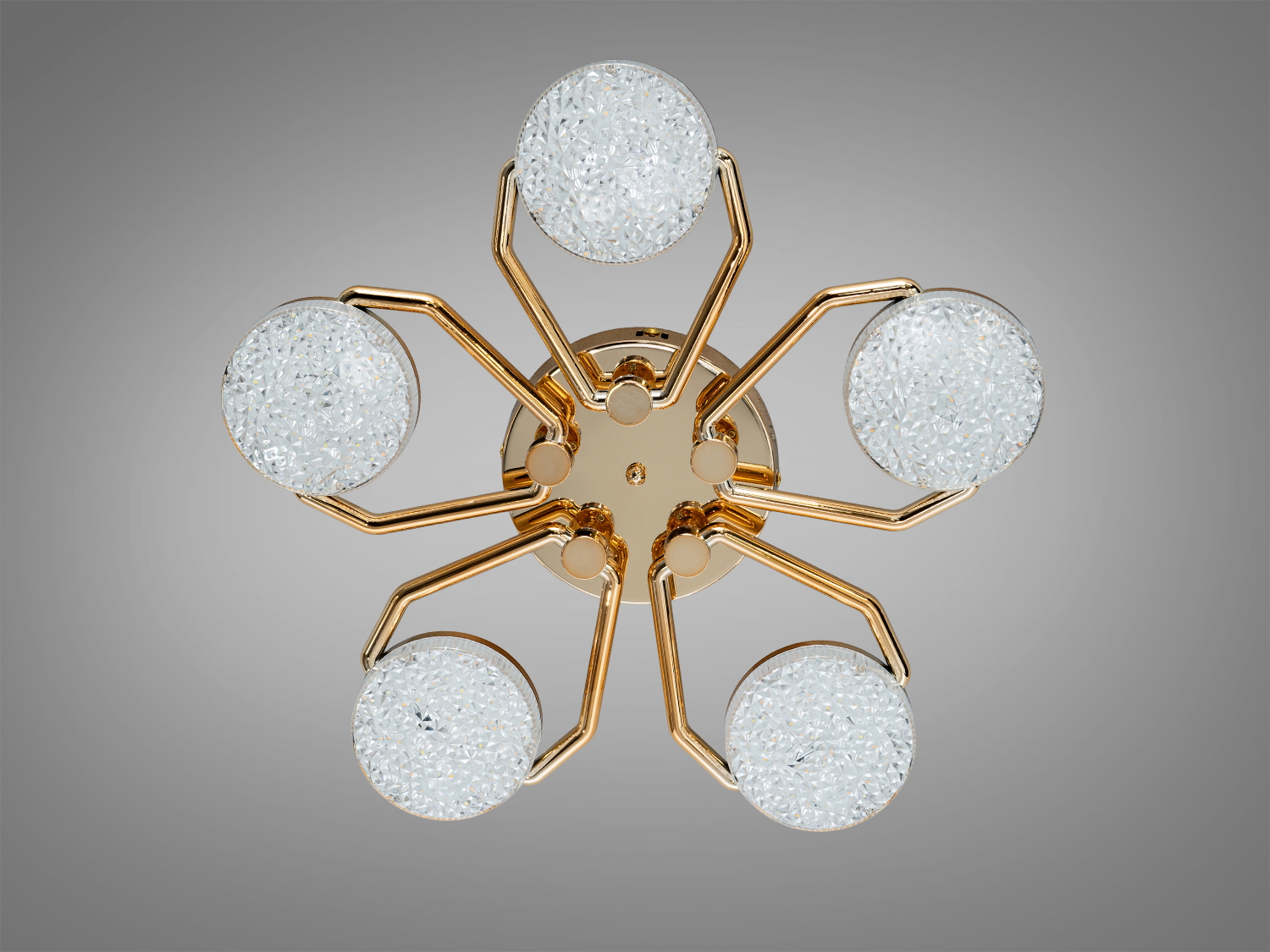 Люстра стельова LED чорна 54 Вт з пультом